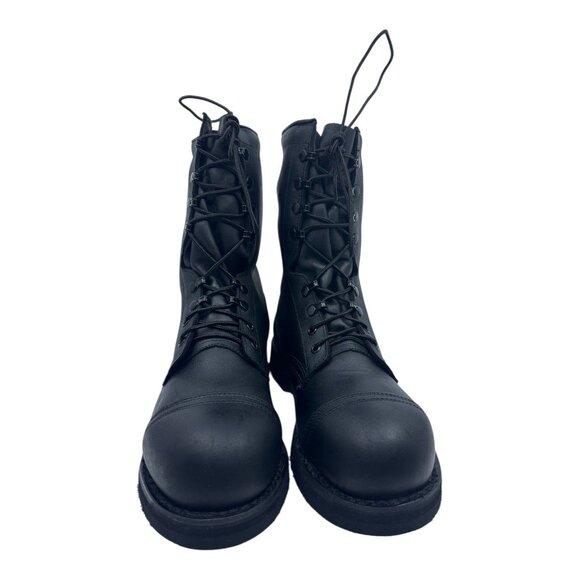 Addison Shoe Company Military Combat Boot 9R Black Steel Toe Leather USA 963006 - Picture 10 of 12